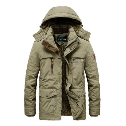 Retro Style Cotton-padded Washed Jacket Men Winter clothes for men