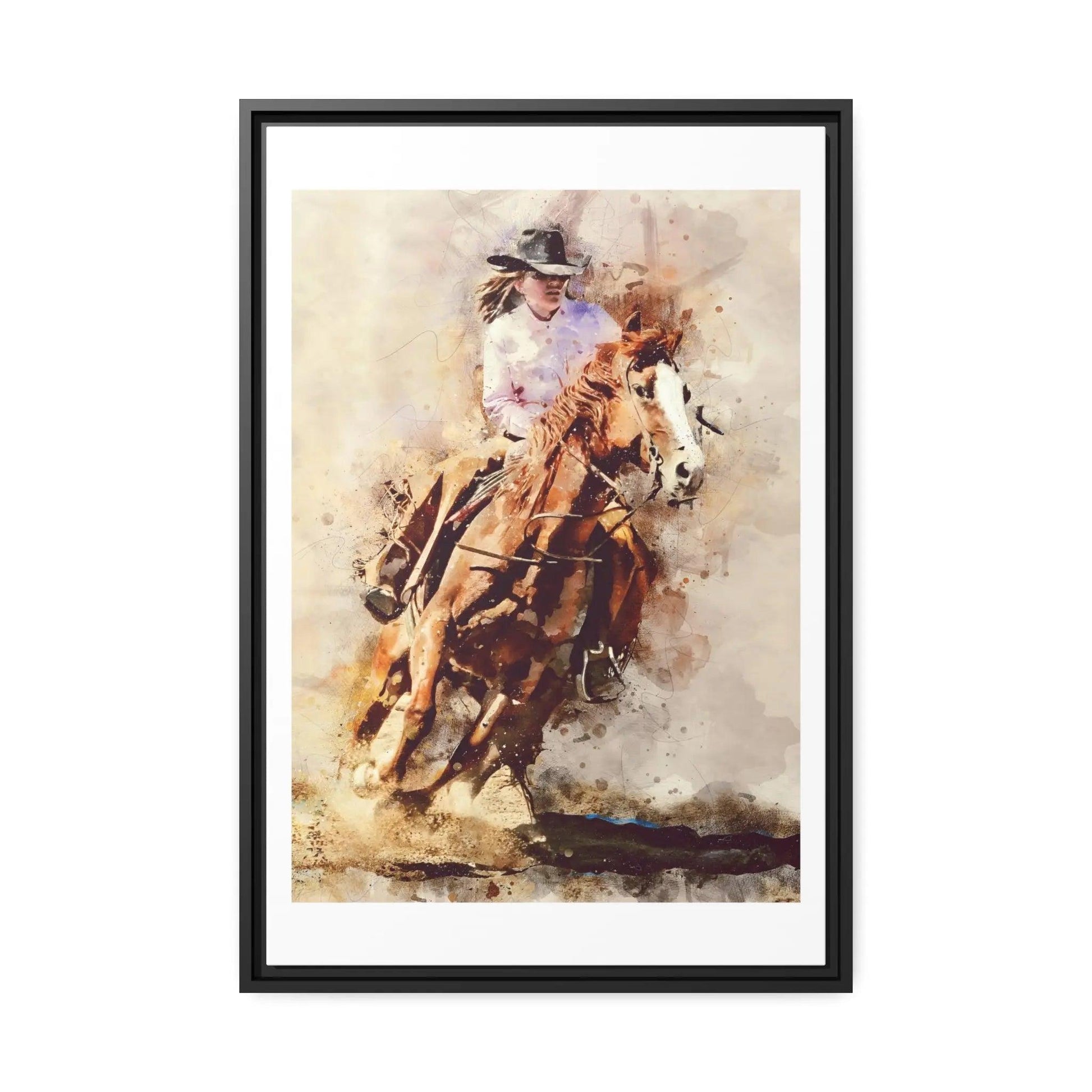 Rodeo Girl -Matte Canvas, Black Frame Canvas