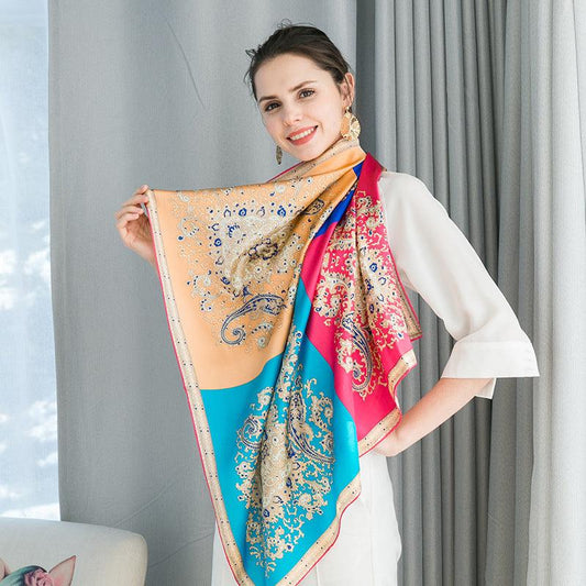 Silk Scarf, Silk  Four Color Cashew Shawl scarves, Shawls & Hats