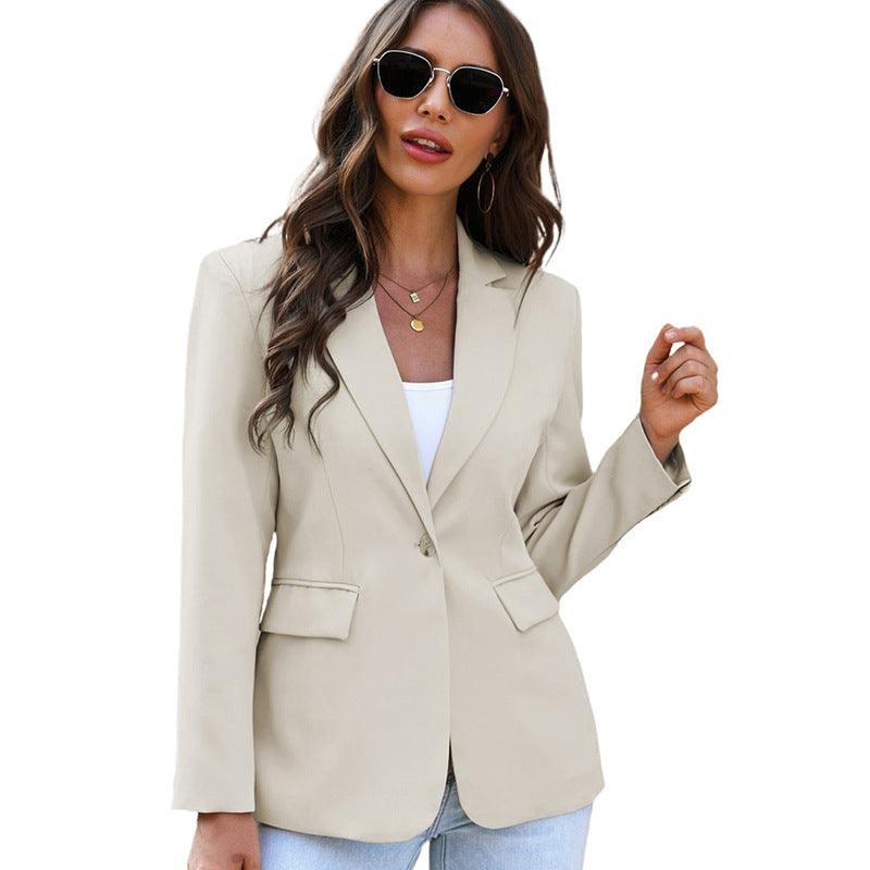 Single Button Female Slim Waist Coat women's clothing