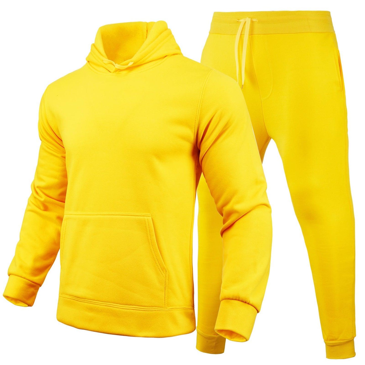 Slim Fit Solid Color Hoodie Suit Men's T-Shirts & hoodies