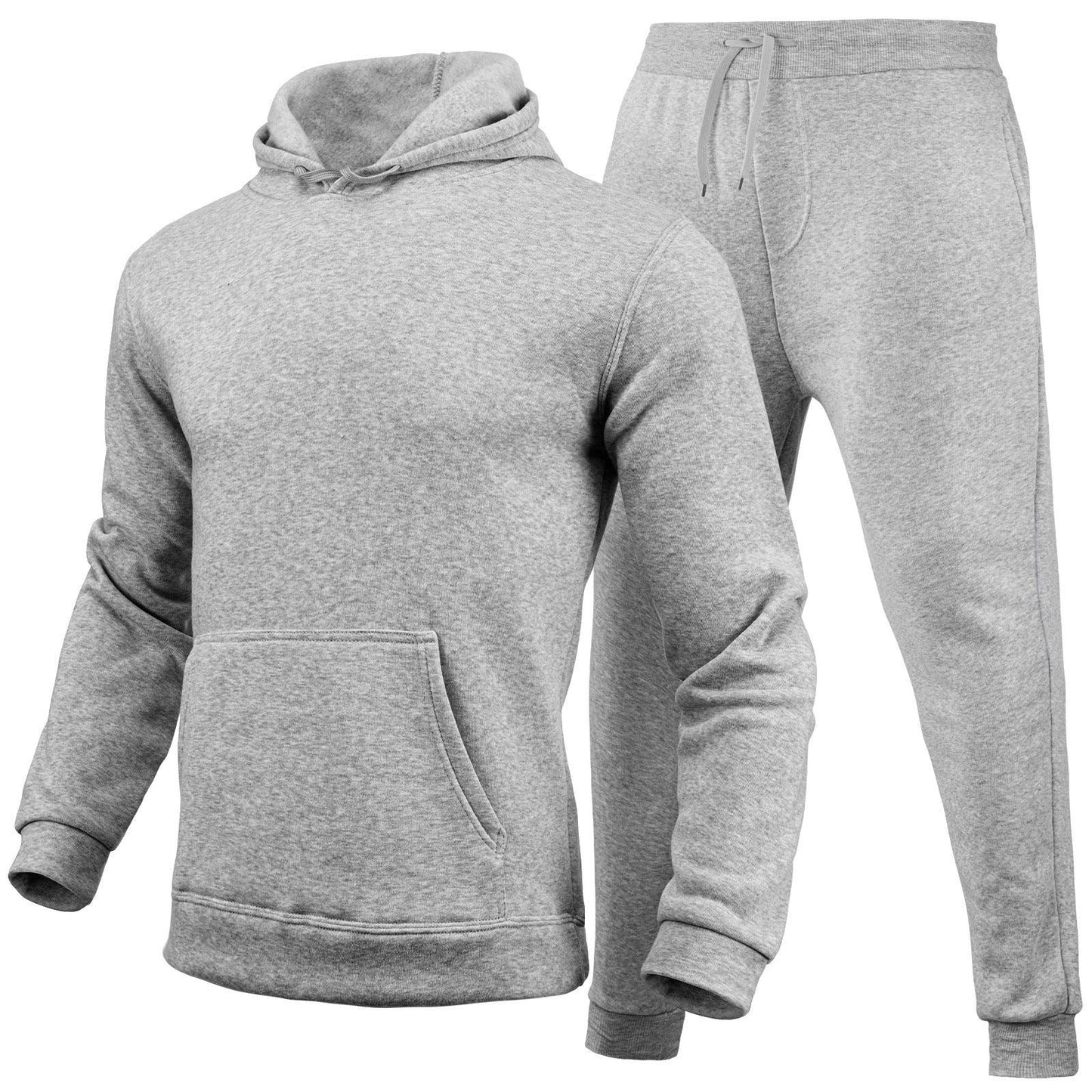 Slim Fit Solid Color Hoodie Suit Men's T-Shirts & hoodies