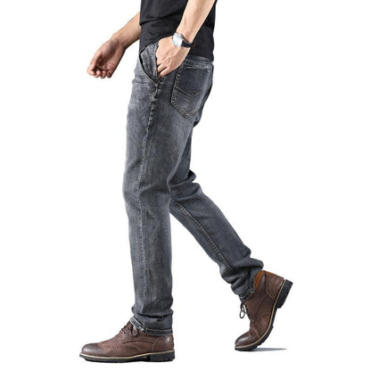 Smoky Gray Jeans Men's Loose Straight Pants & Jeans