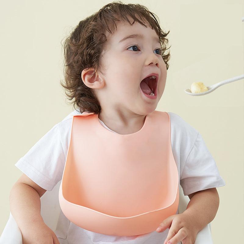 Soft Waterproof Silicone Baby Bib with Food Catcher, Baby product