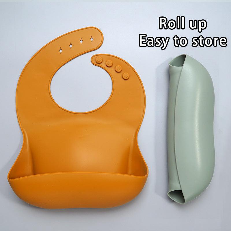 Soft Waterproof Silicone Baby Bib with Food Catcher, Baby product