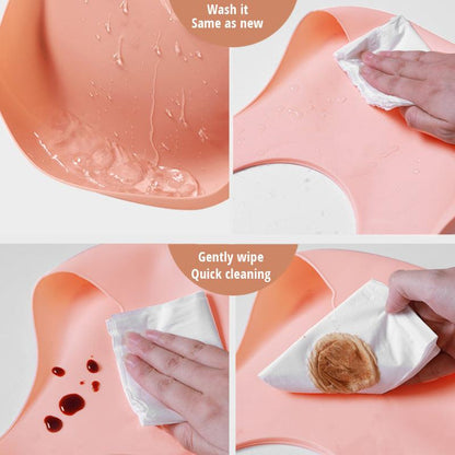 Soft Waterproof Silicone Baby Bib with Food Catcher, Baby product