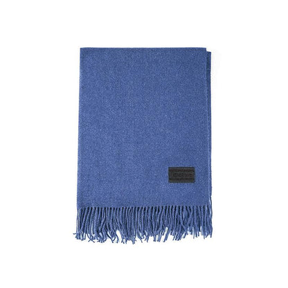 Solid Color Fringed Long Scarf Skin Friendly scarves, Shawls & Hats