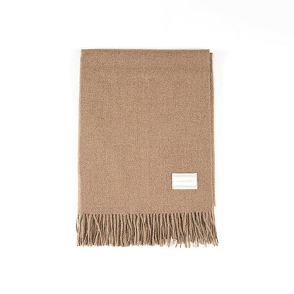 Solid Color Fringed Long Scarf Skin Friendly scarves, Shawls & Hats