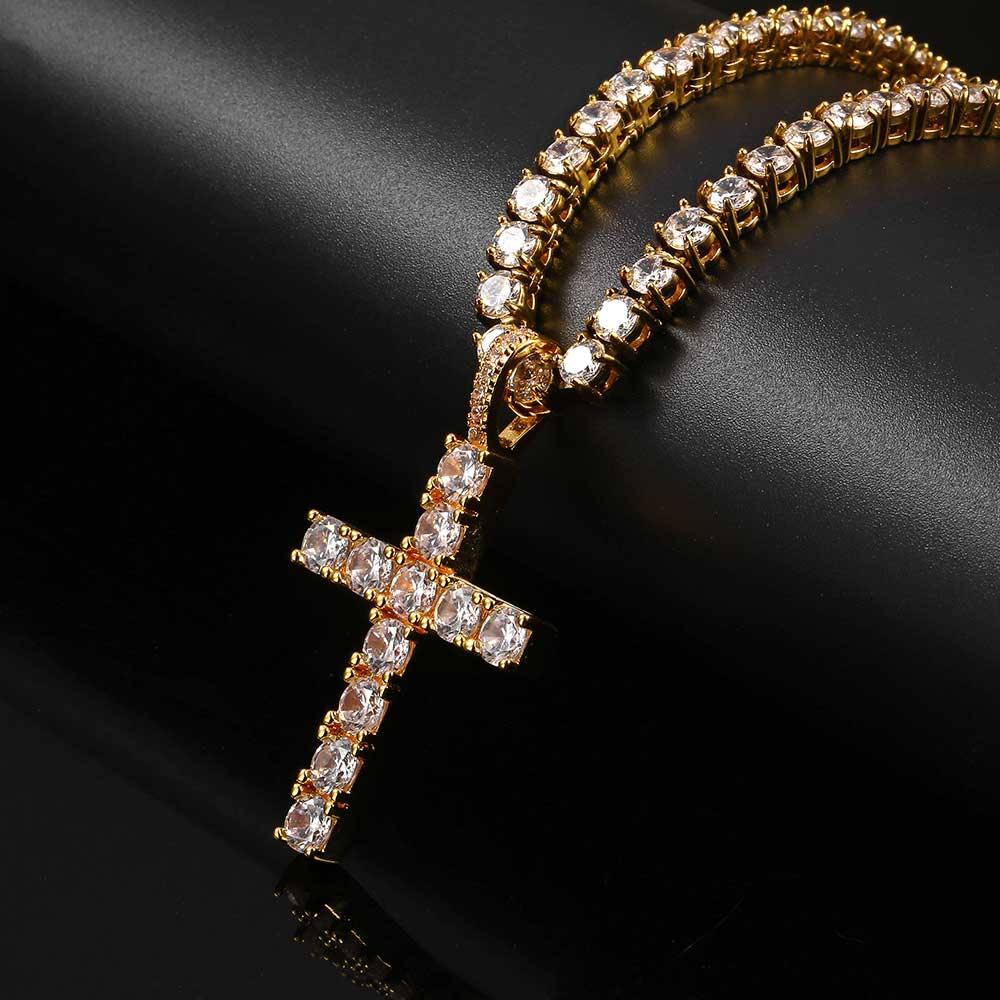 Solid Large Cross Pendant Necklace Accessories for women