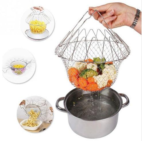 Stainless Steel Telescopic Folding Frying Basket Home product