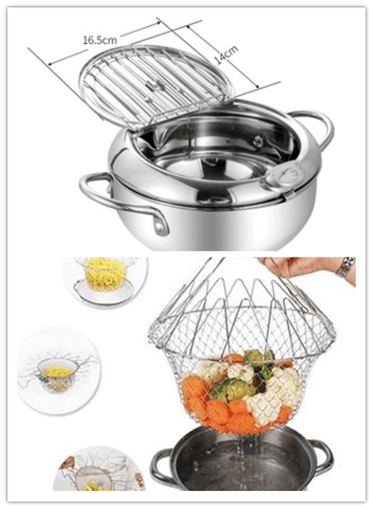 Stainless Steel Telescopic Folding Frying Basket Home product