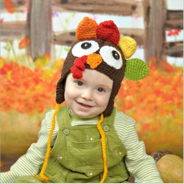 Thanksgiving hand-woven turkey hat Kids product