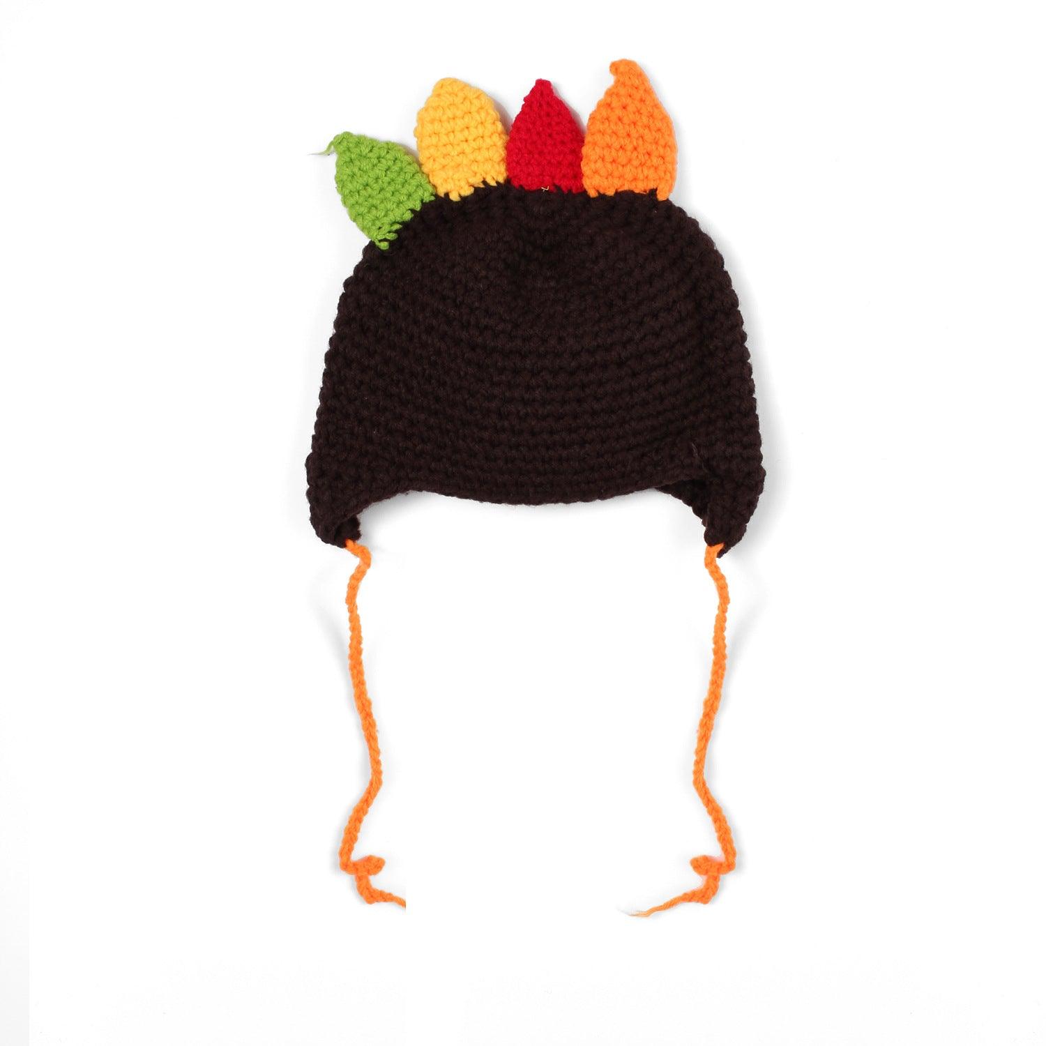 Thanksgiving hand-woven turkey hat Kids product