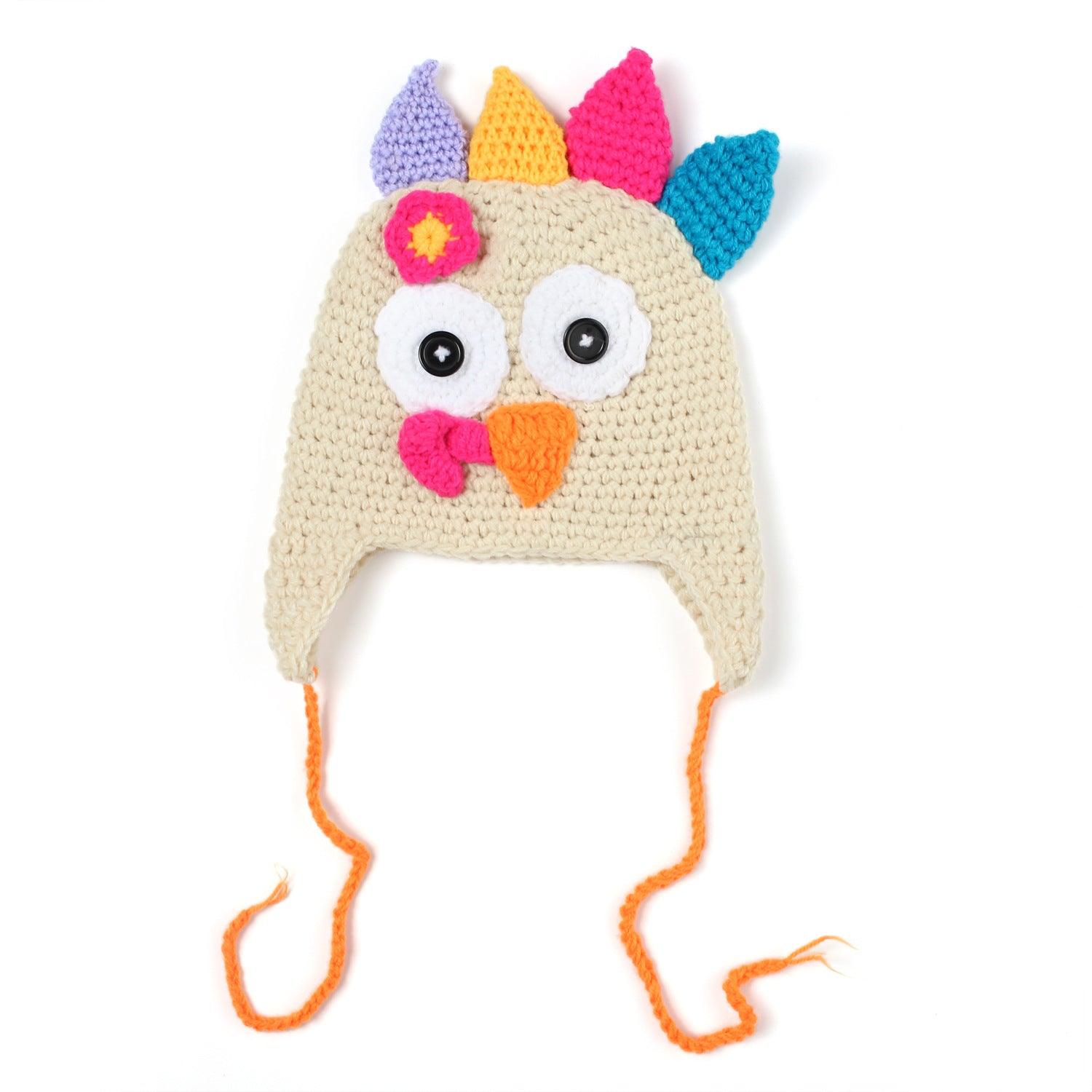 Thanksgiving hand-woven turkey hat Kids product