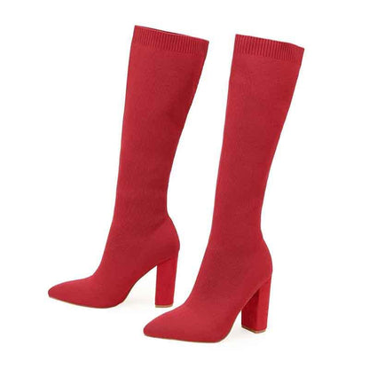 Thick High-heeled Thigh Boot Women Shoes & Bags