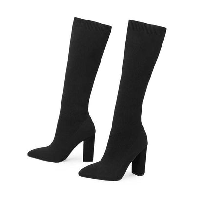 Thick High-heeled Thigh Boot Women Shoes & Bags