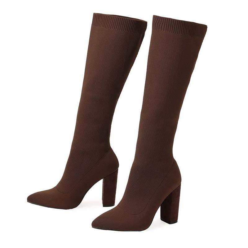 Thick High-heeled Thigh Boot Women Shoes & Bags