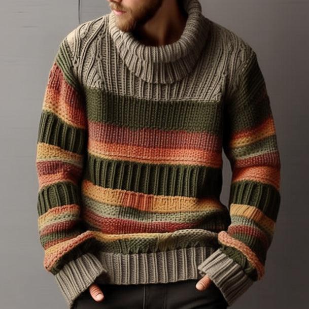 Turtleneck Sweater Winter Lapel Knitted Winter clothes for men