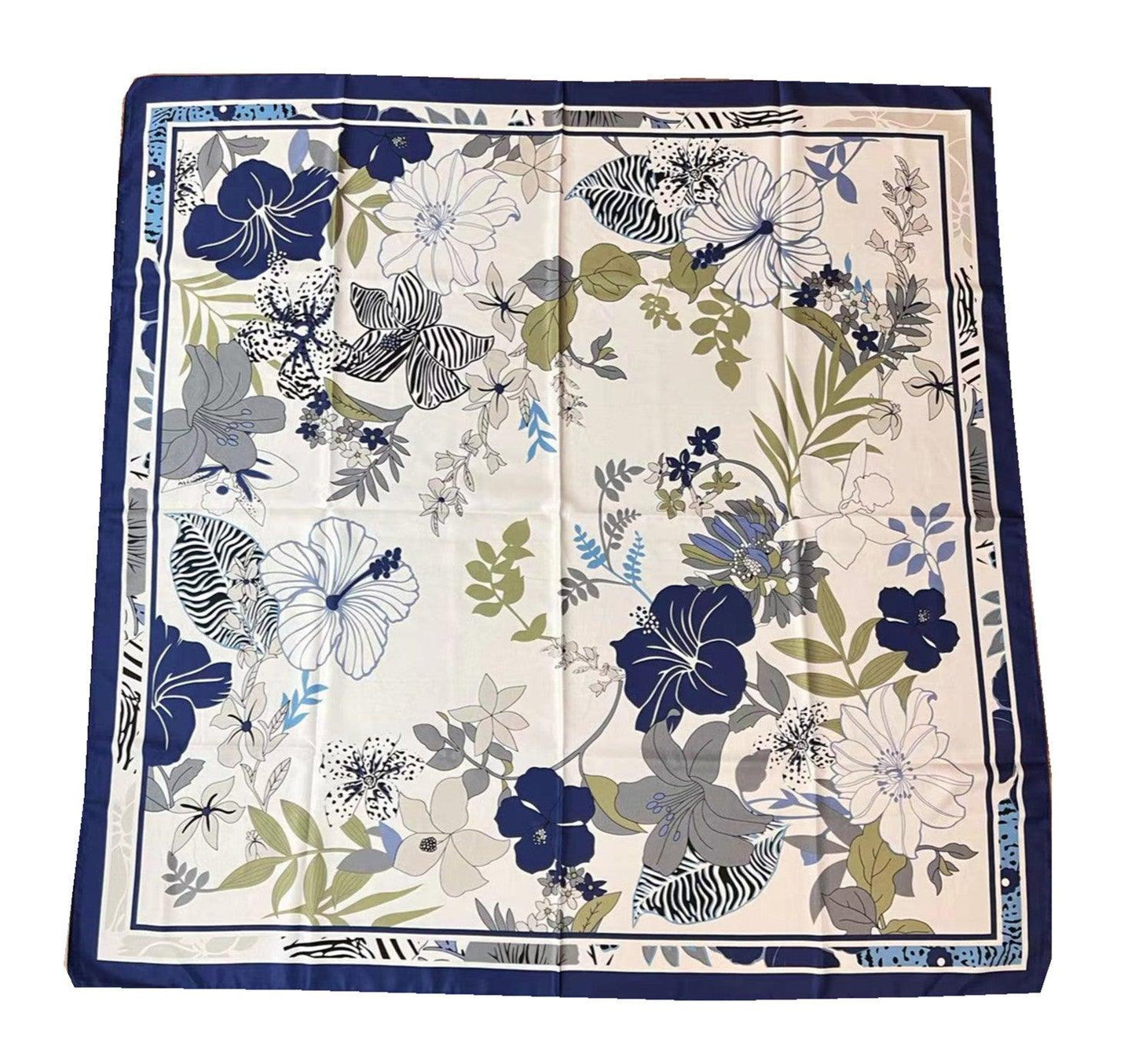 Twill Floral Print Silk Scarf scarves, Shawls & Hats