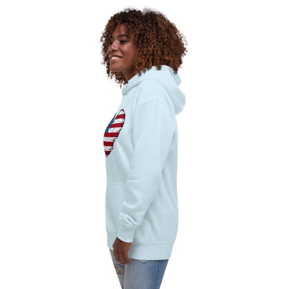 Unisex Hoodie US flag printed 