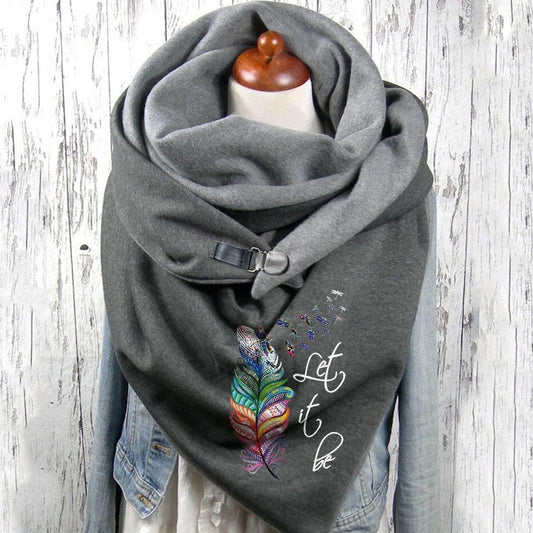 Warm Button Scarf  Plus Velvet scarves, Shawls & Hats