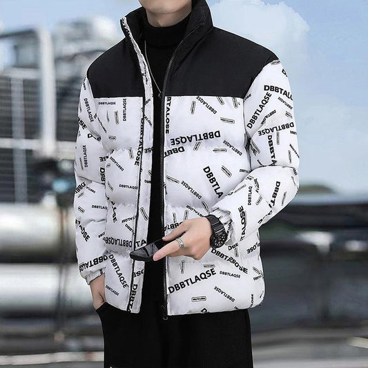 Winter Down Cotton-padded Coat Printing Winter clothes for men