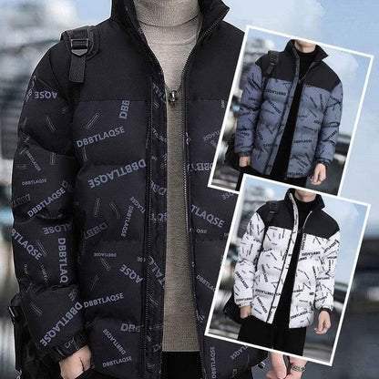 Winter Down Cotton-padded Coat Printing Winter clothes for men