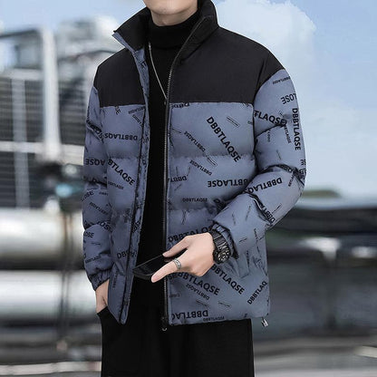 Winter Down Cotton-padded Coat Printing Winter clothes for men