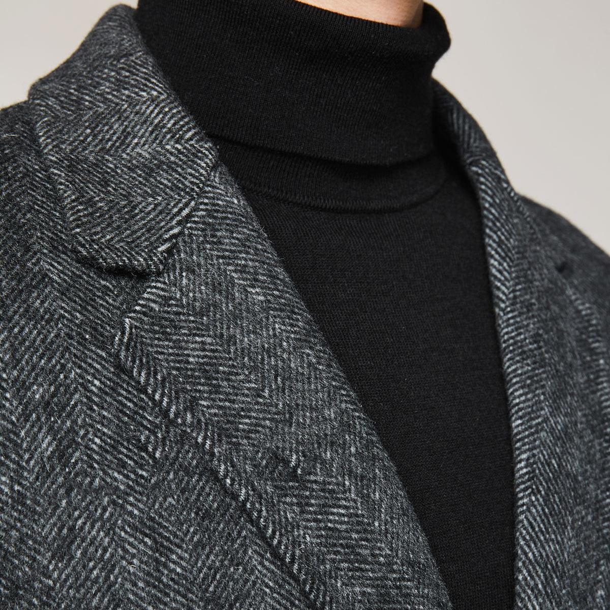 Winter Men's Casual Long Woolen Trench Overcoat Winter clothes for men