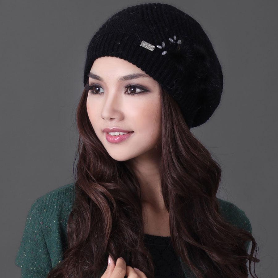 Women's All-match Warm Knitted Beanie scarves, Shawls & Hats