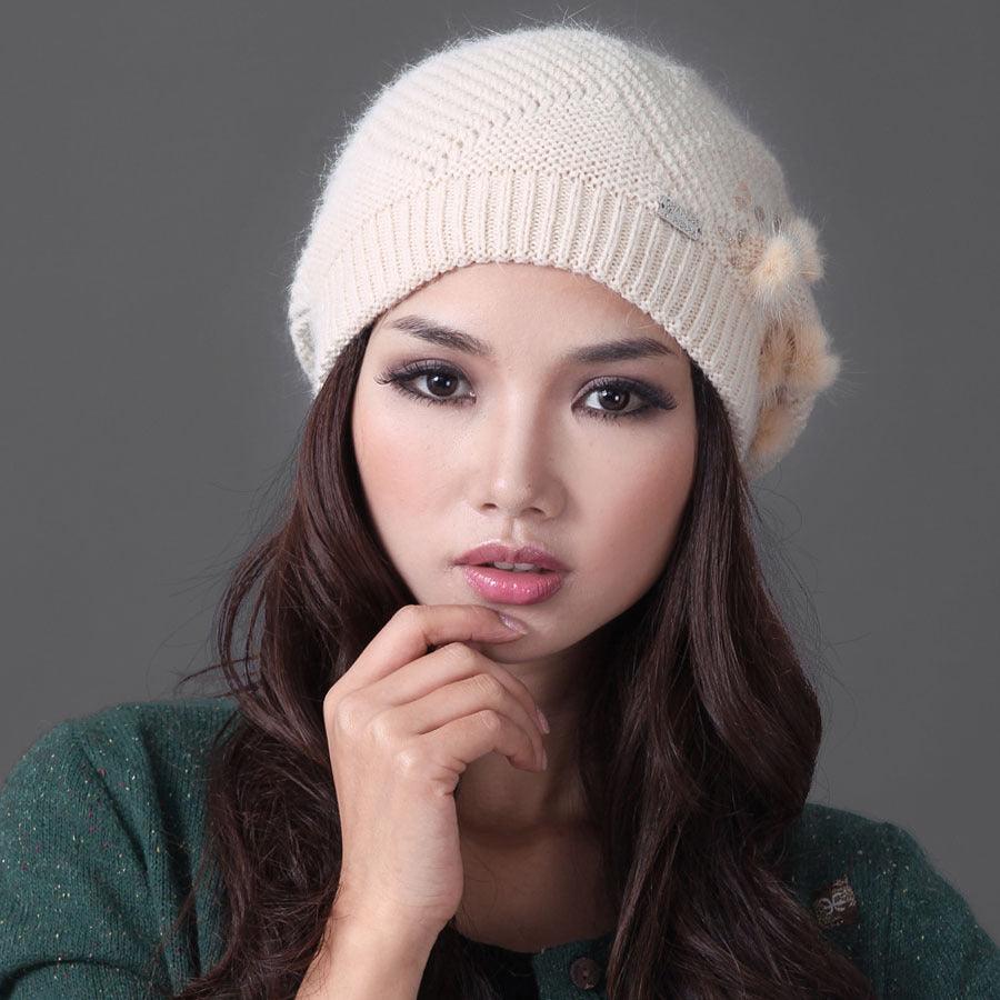 Women's All-match Warm Knitted Beanie scarves, Shawls & Hats