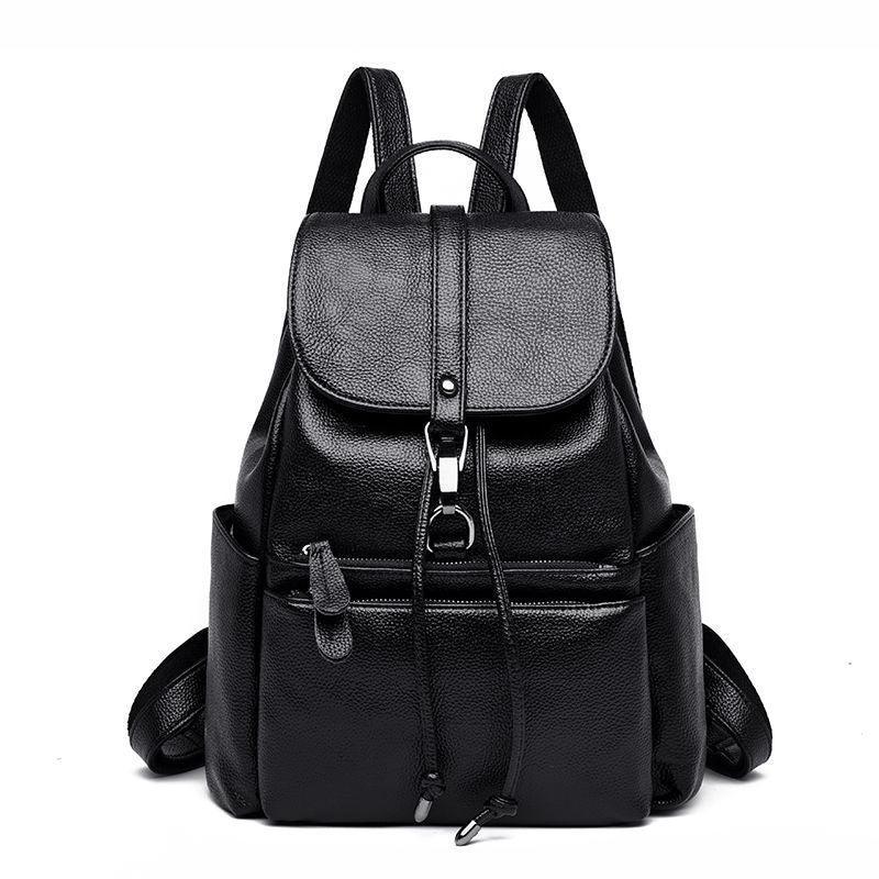 Women's Cattlehide Soft Leather Backpack Shoes & Bags