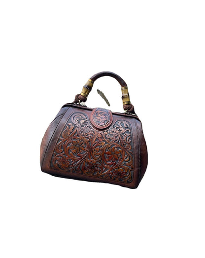 Women's Clip Leather Carving Shoulder Messenger Bag Shoes & Bags