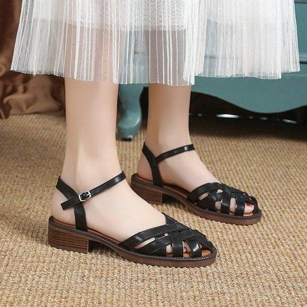 Women's Closed Toe Buckle With Thick  shoes Shoes & Bags