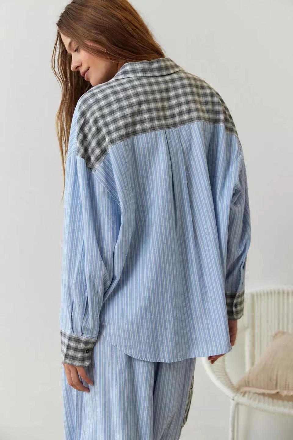 Women's Clothing Casual Plaid Shirt Outfit Dresses & Tops