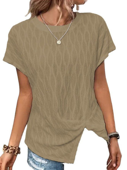 Women's Crew-neck Batwing Sleeve T-shirt Dresses & Tops