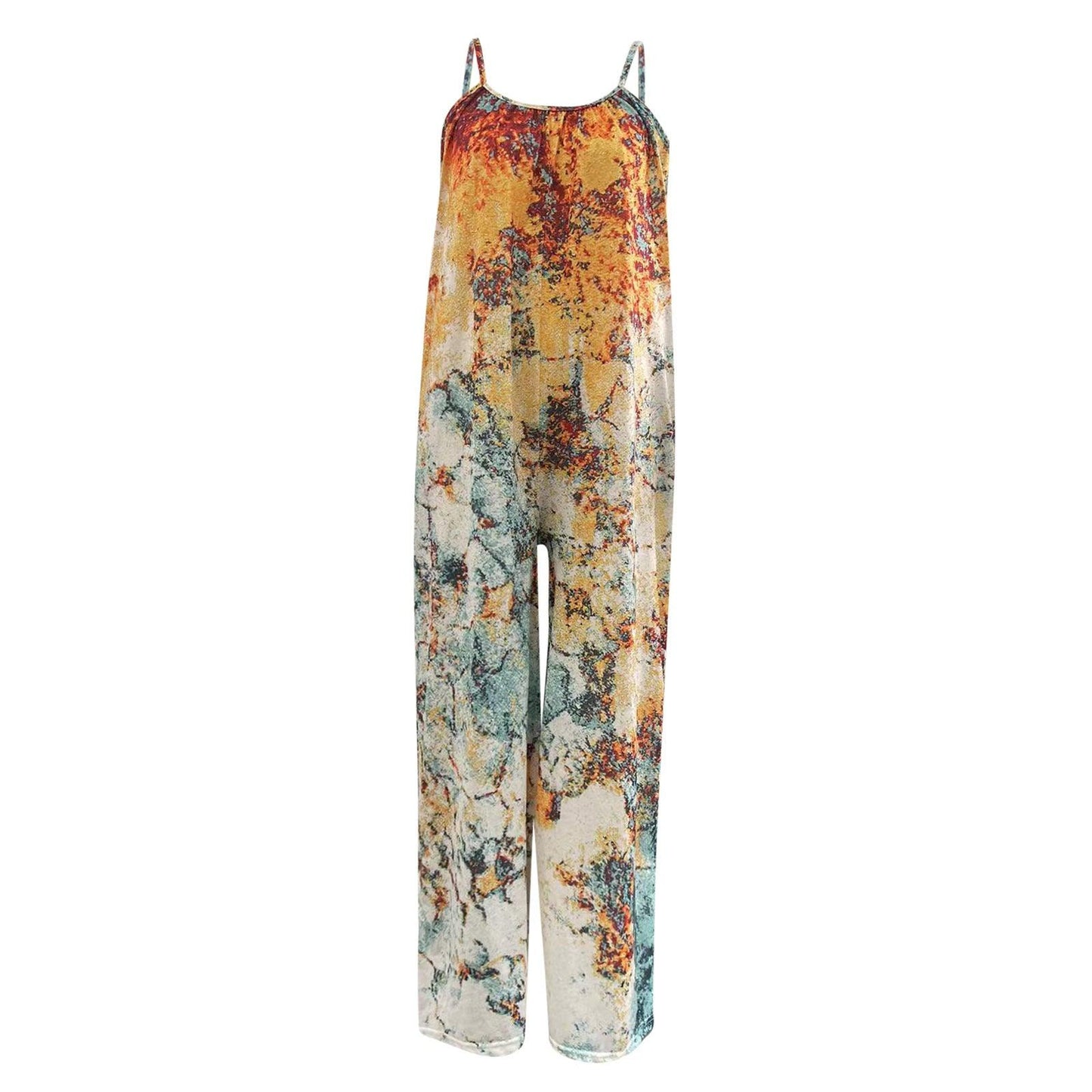 Women's Fashion Camisole Tie Dye Jumpsuit Dresses & Tops