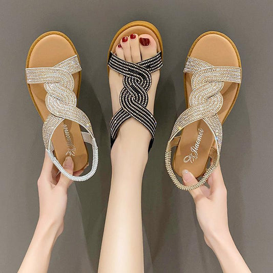Women's Fashion Outdoor Fairy Roman Sandals Shoes & Bags