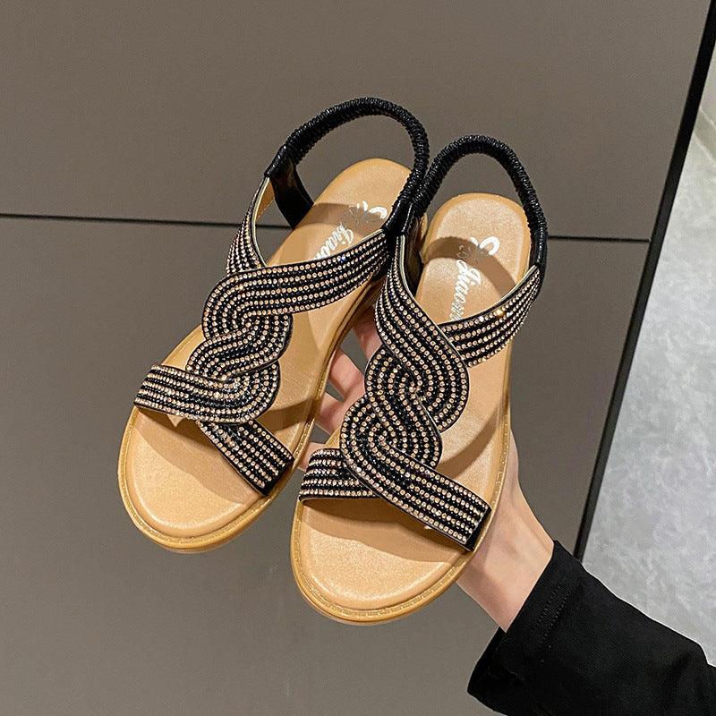 Women's Fashion Outdoor Fairy Roman Sandals Shoes & Bags