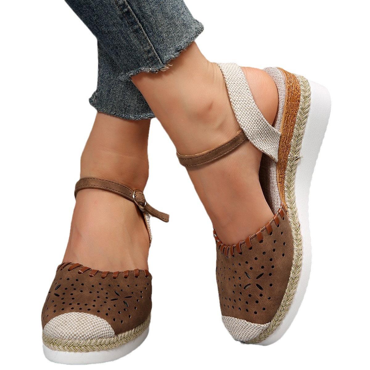 Women's Fashion Platform Casual Wedge Sandals Shoes & Bags