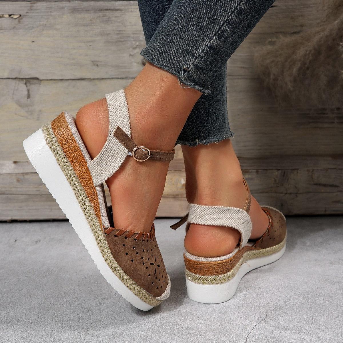 Women's Fashion Platform Casual Wedge Sandals Shoes & Bags