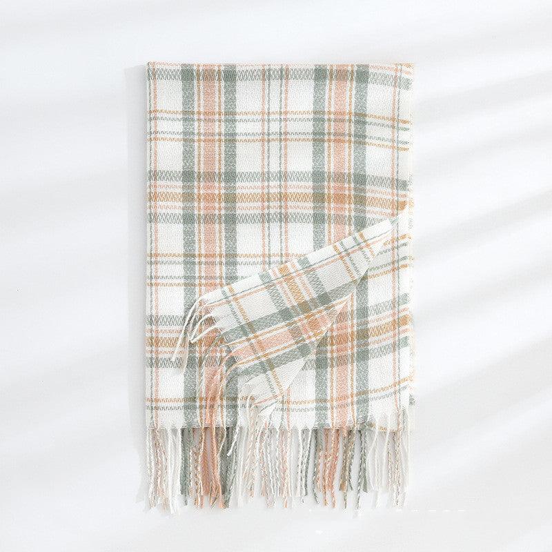 Women's Fashionable Plaid Tassel Shawl/ Scarf scarves, Shawls & Hats