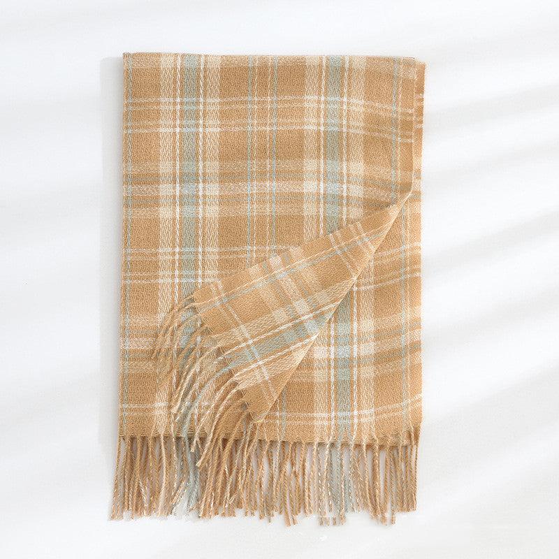 Women's Fashionable Plaid Tassel Shawl/ Scarf scarves, Shawls & Hats