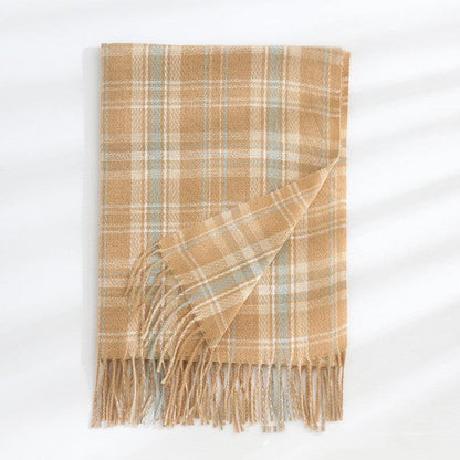 Women's Fashionable Plaid Tassel Shawl/ Scarf scarves, Shawls & Hats