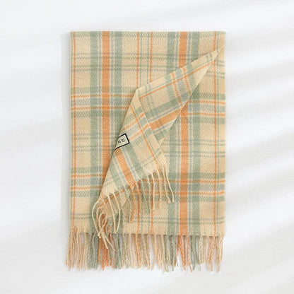 Women's Fashionable Plaid Tassel Shawl/ Scarf scarves, Shawls & Hats