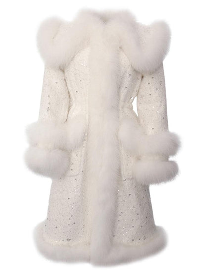 Women's Graceful Fashionable Fox Fur Jacket winter clothes for women