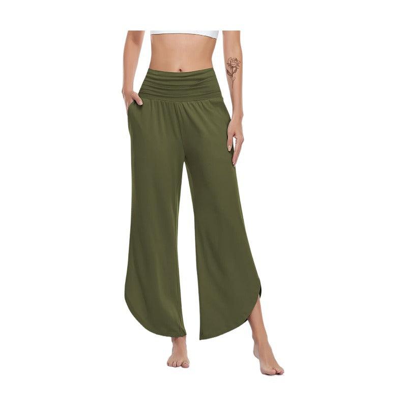 Women's High Waist Loose And Irregular Wide Leg Pants Bottom wear