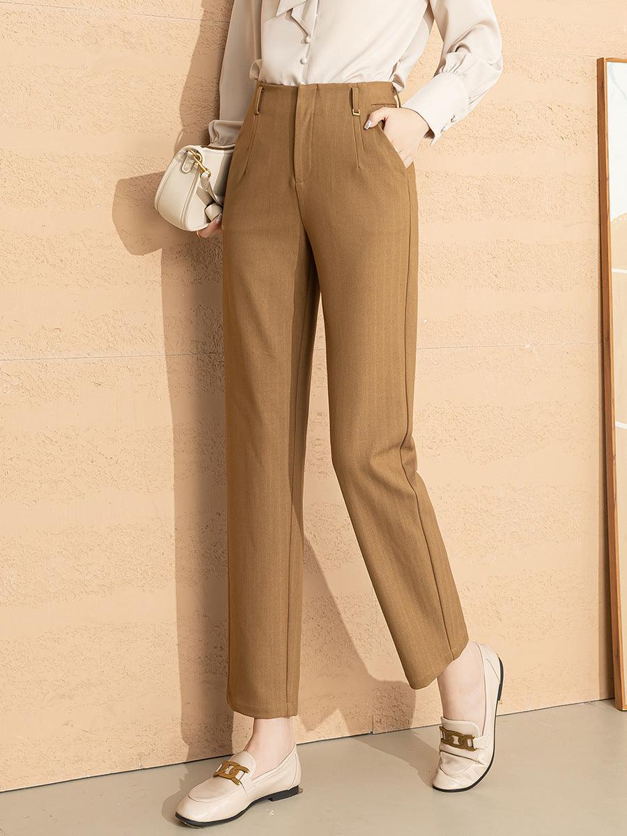 Women's High Waist Straight Leg Skinny Western Pants Bottom wear