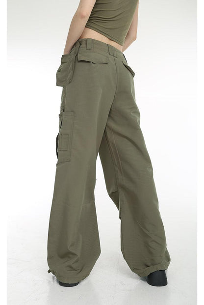 Women's High Waist Straight Loose Overall Casual Pants Bottom wear