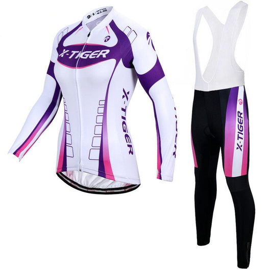 women's long-sleeved cycling jersey suit fitness & Sports
